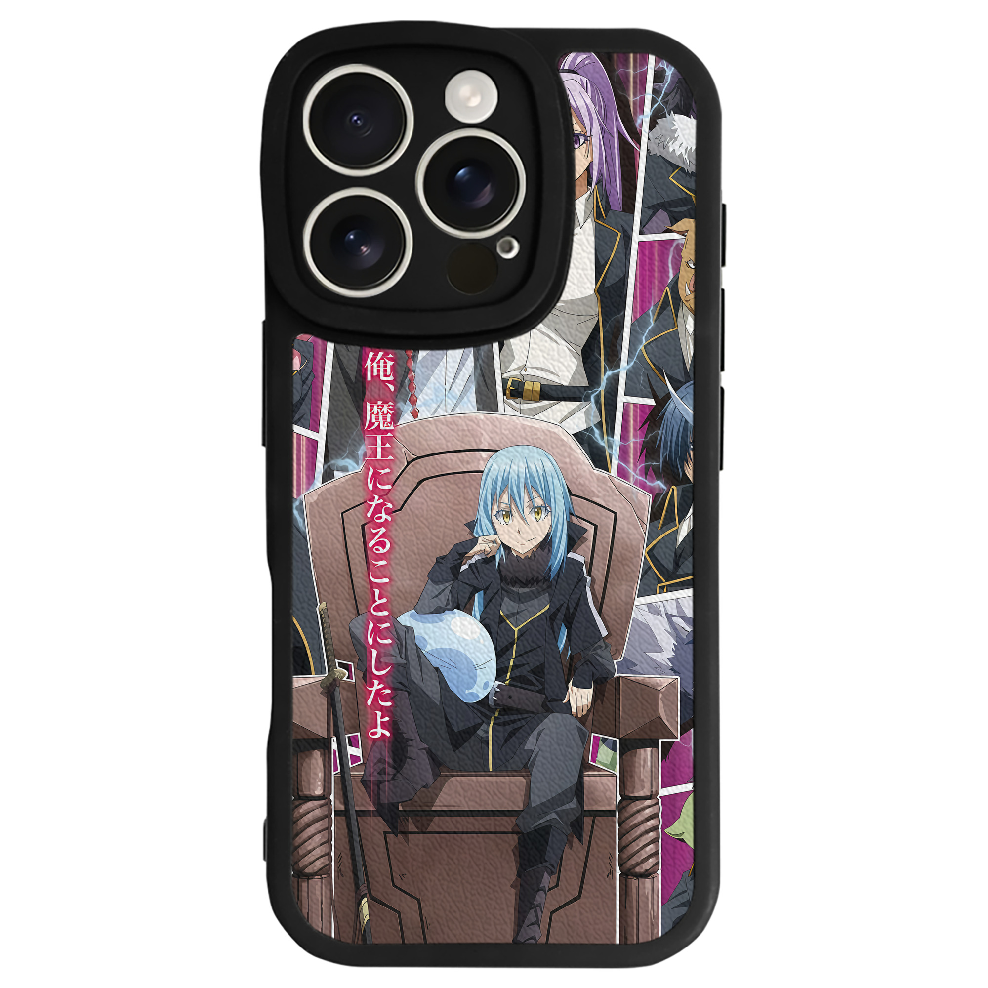 （画像用） 転スラ Regarding Reincarnated to Slime 【iPhone 16シリーズ対応】シリコンスマホケース（レザー調） 材質：シリコン
